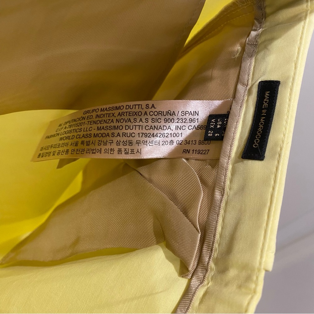 Massimo Dutti Cropped Yellow Pants - Picture 7 of 8